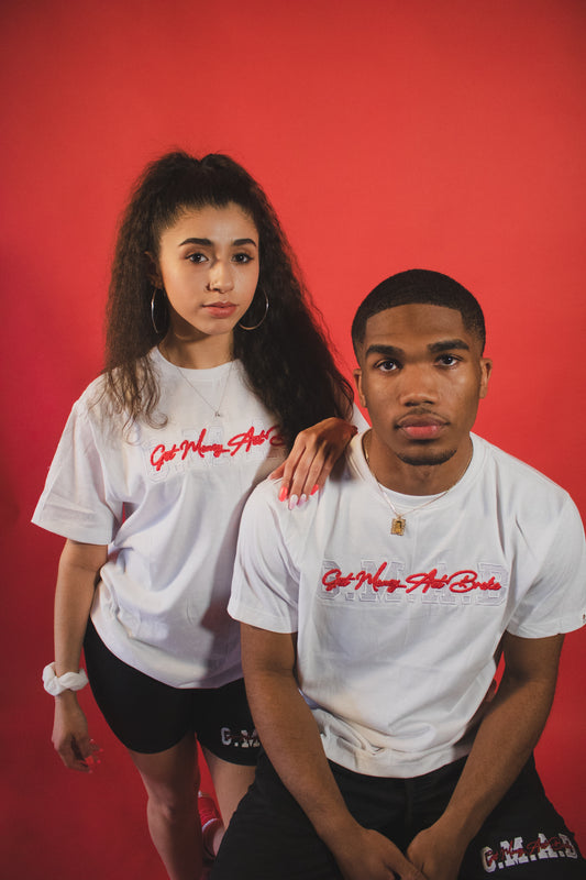 White Cursive Tee