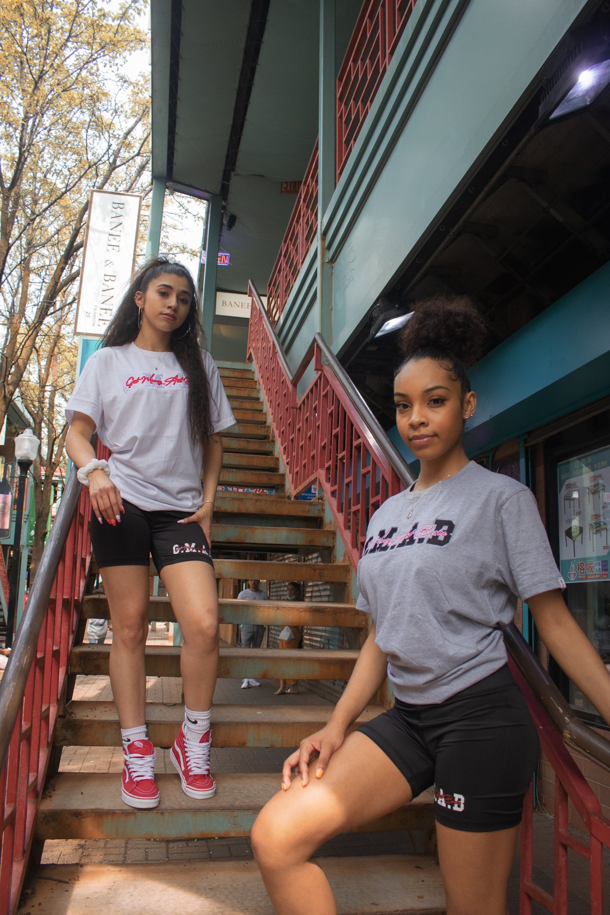 G.M.A.B Cursive Biker Shorts