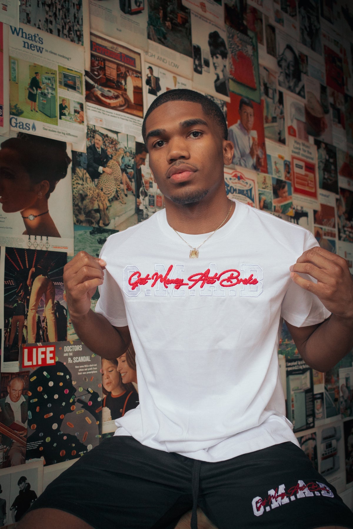 White Cursive Tee