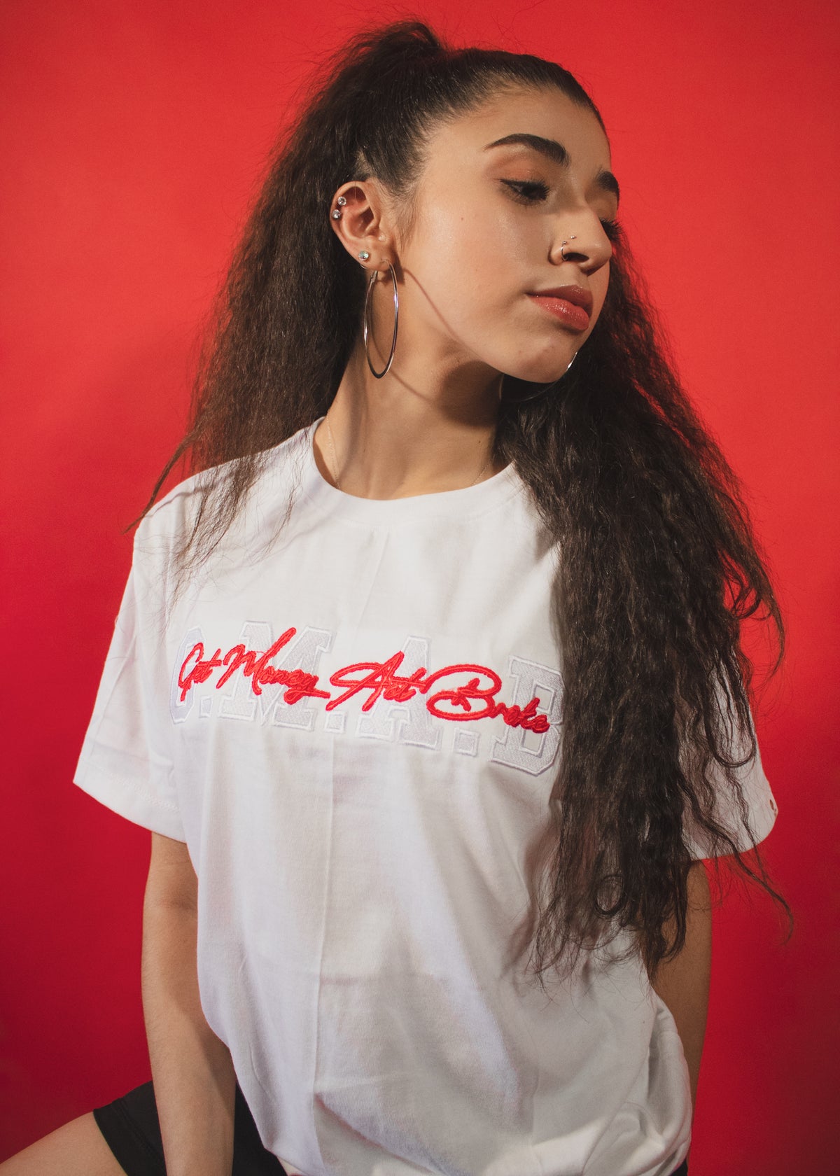 White Cursive Tee