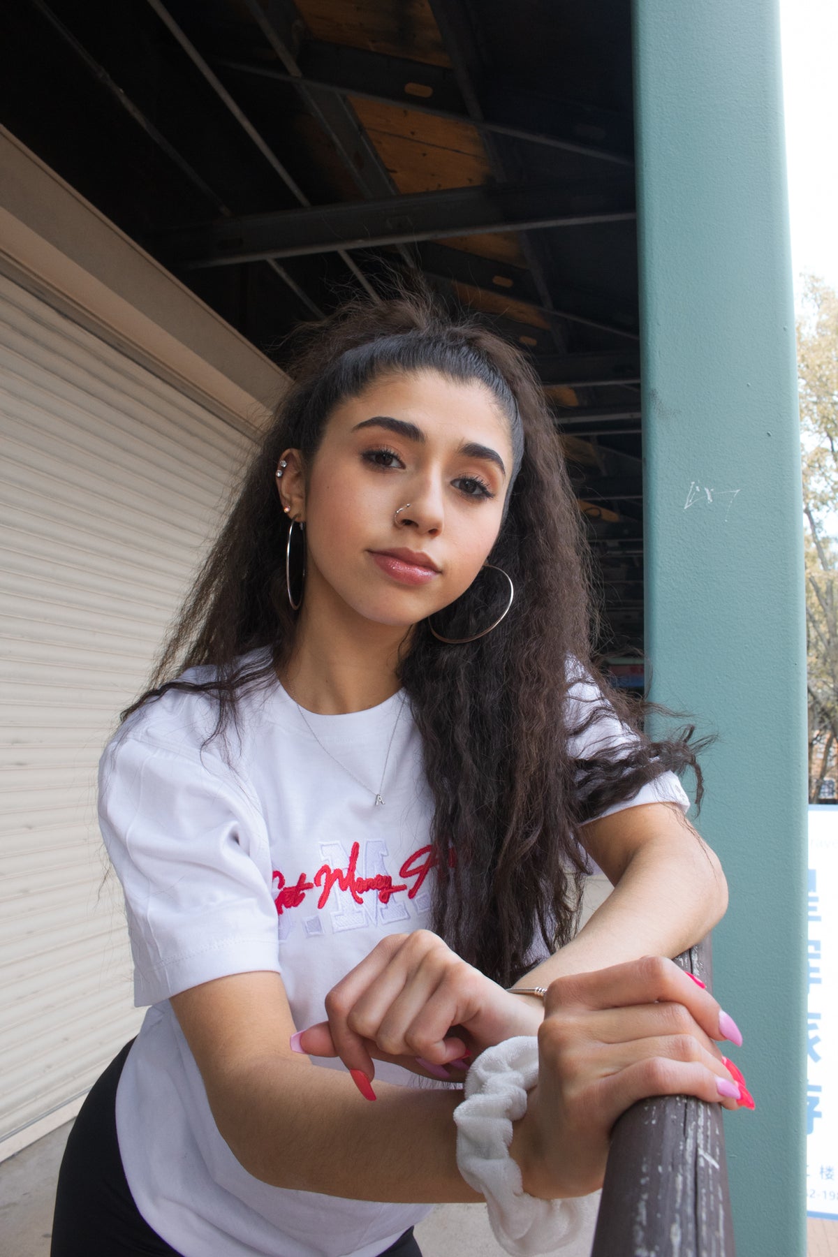 White Cursive Tee