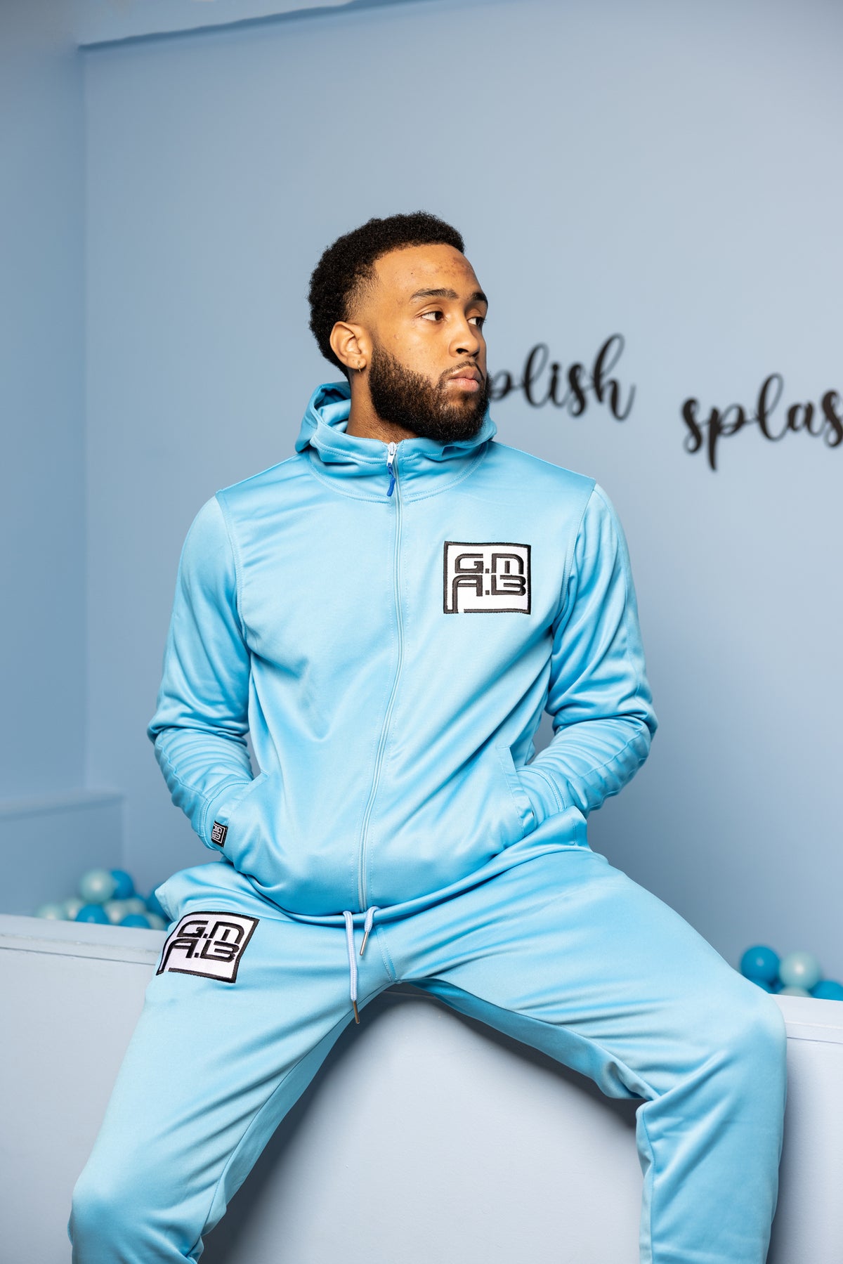Sky Blue Limited Edition G.M.A.B Full Zip Tracksuit