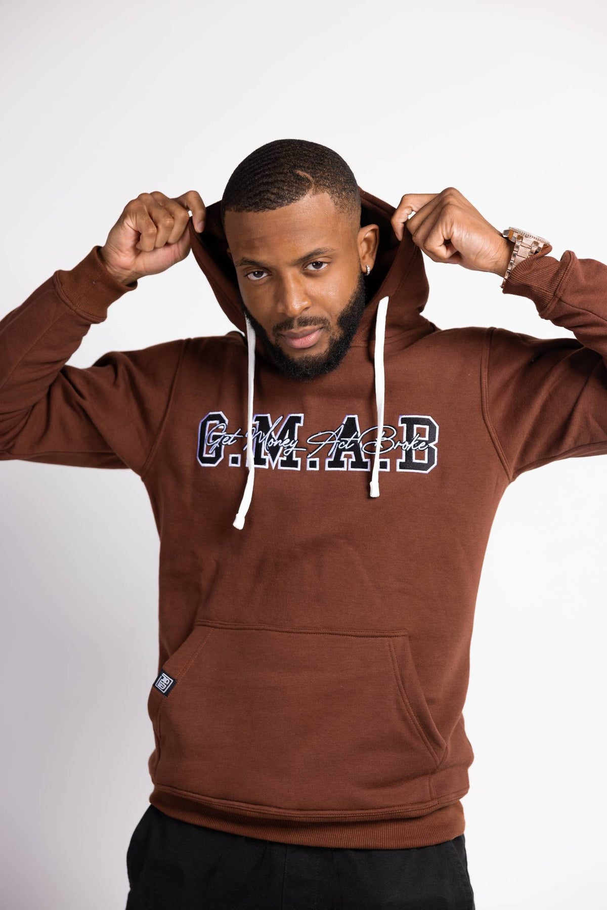 G.M.A.B Cursive Edition Brown Hoodie