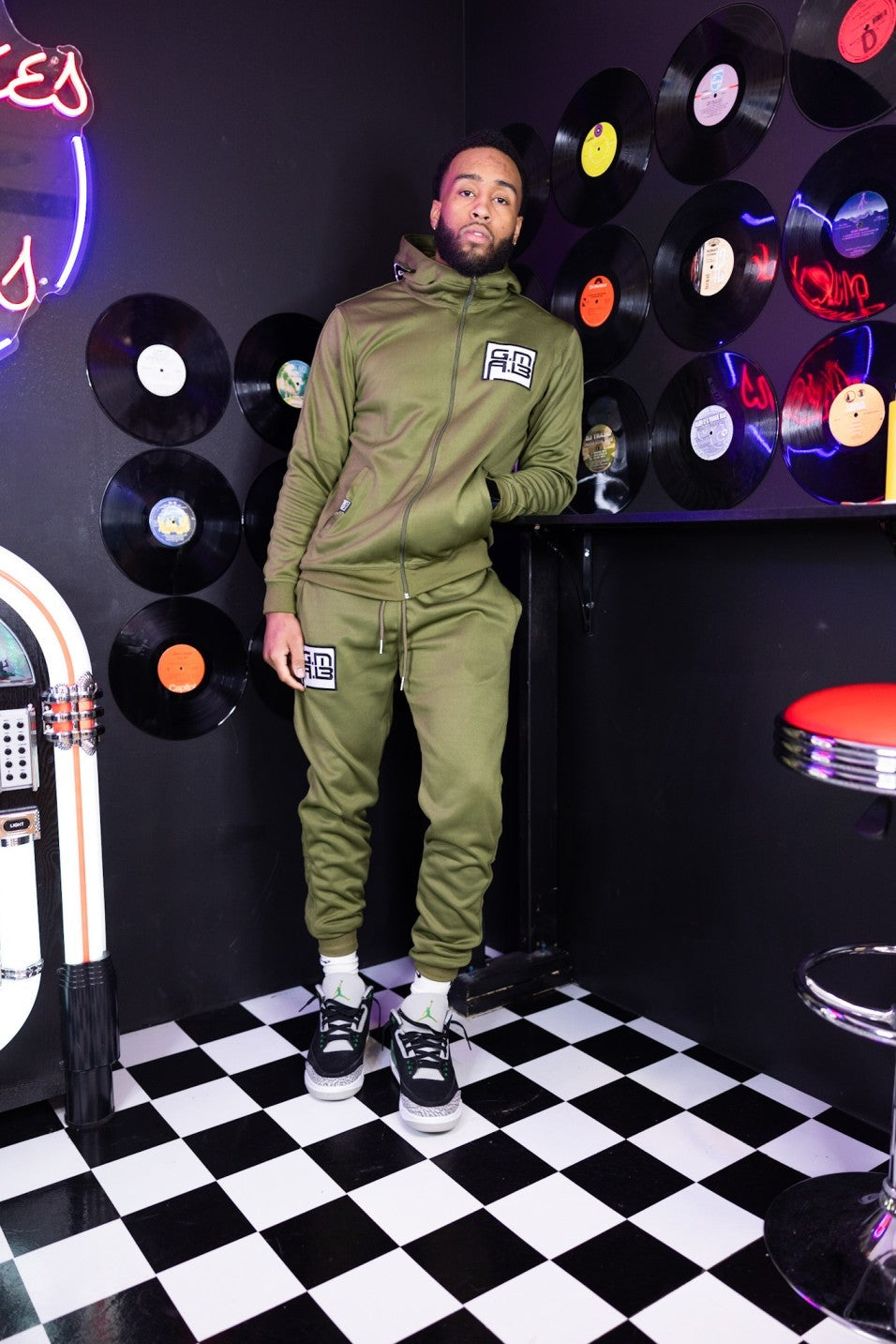 Army Green Limited Edition G.M.A.B Full Zip Tracksuit
