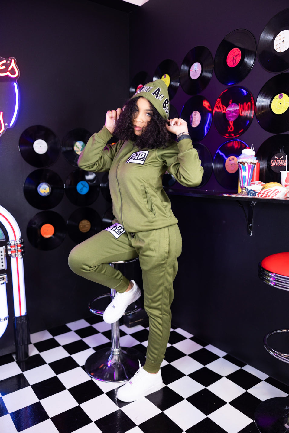 Army Green Limited Edition G.M.A.B Full Zip Tracksuit