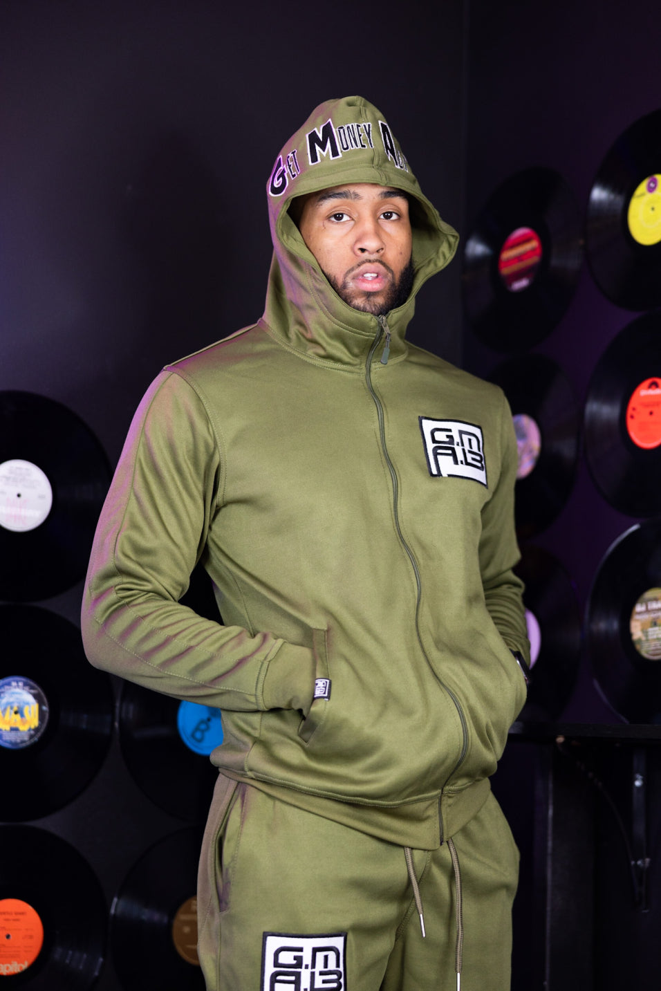 Army Green Limited Edition G.M.A.B Full Zip Tracksuit