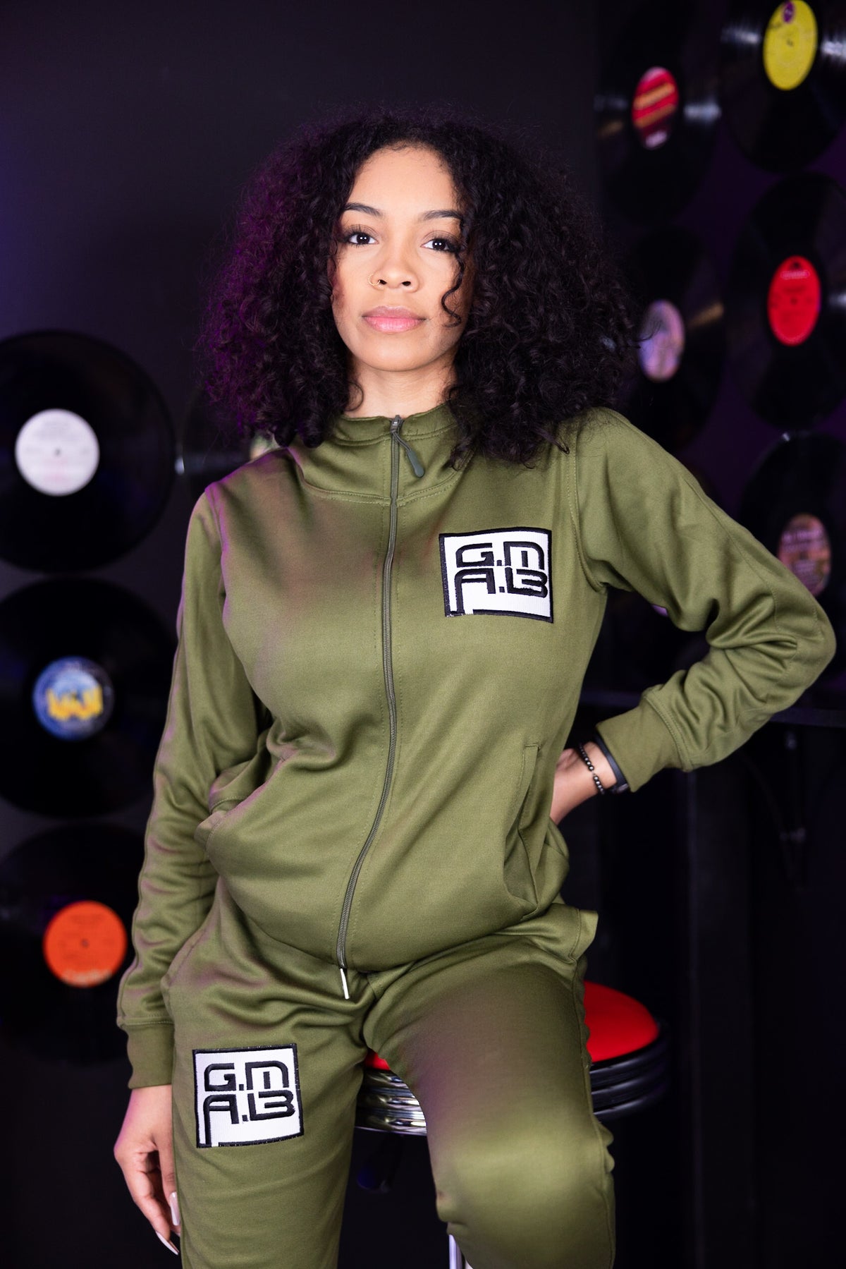 Army Green Limited Edition G.M.A.B Full Zip Tracksuit