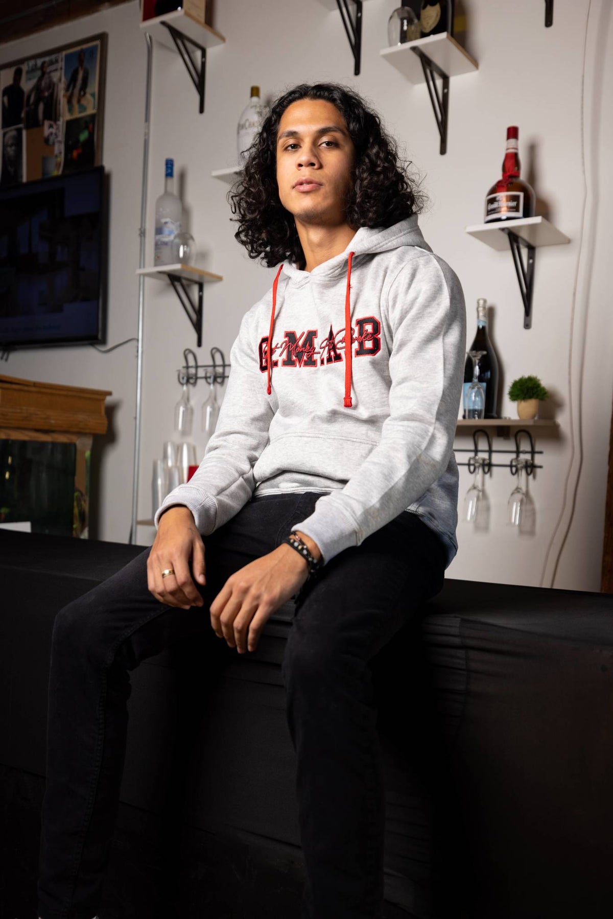 G.M.A.B Cursive Edition Grey Hoodie