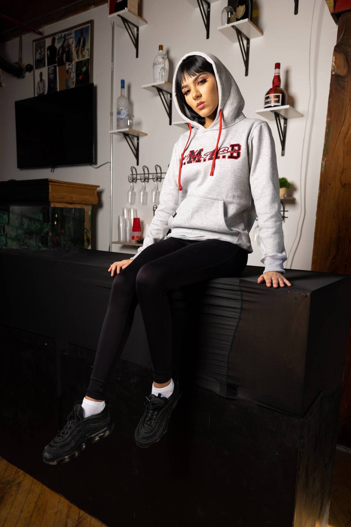 G.M.A.B Cursive Edition Grey Hoodie