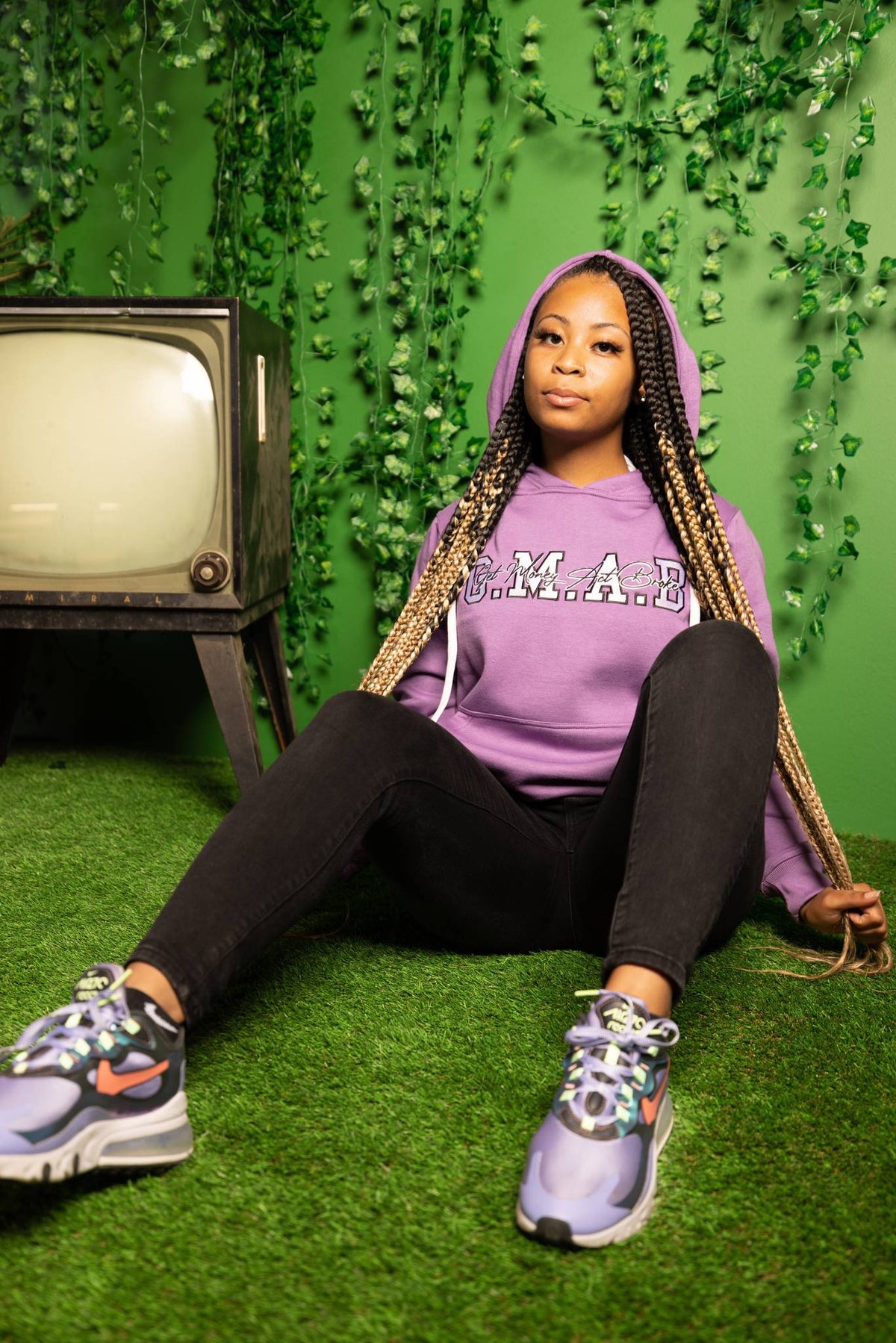 G.M.A.B Cursive Edition Lavender Hoodie