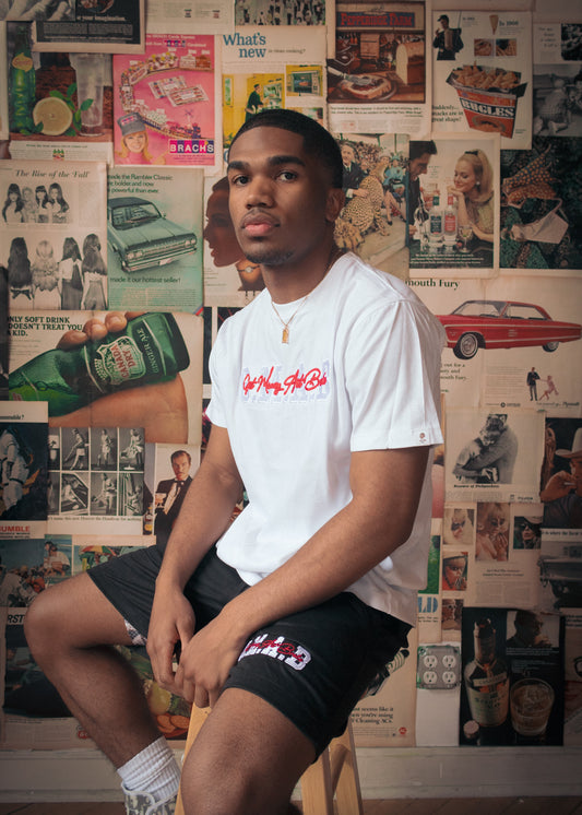 White Cursive Tee